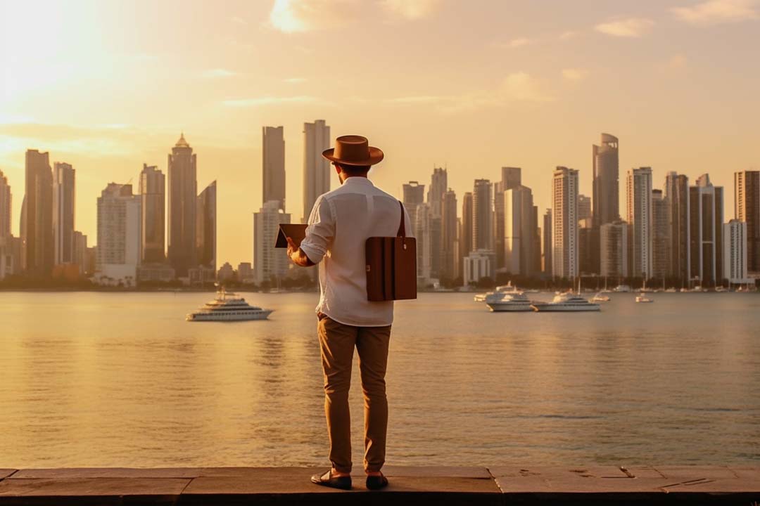 Buque de carga transitando por el Canal de Panamá, un pilar logístico clave para una empresa en Panamá con operaciones de comercio internacional